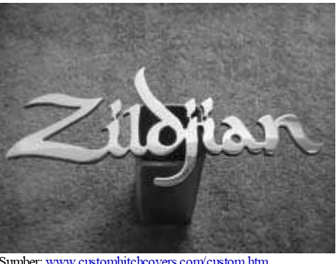Gambar 9. Logotype Zildjian yang dipengaruhi kaligrafi Arab dan Barat. 
