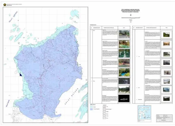 Gambar Peta Kawasan Lindung Geologi Kabupaten Muna dan sekitarnya