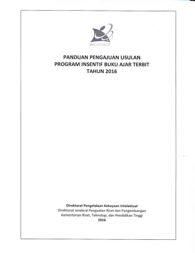 !,tta,i{lrl: PANDUAN PENGAJUAN USULAN PROGRAM INSENTIF BUKU AJAR TERBIT ...