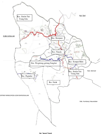 Gambar 3.1 Peta Kabupaten Pakpak Bharat 