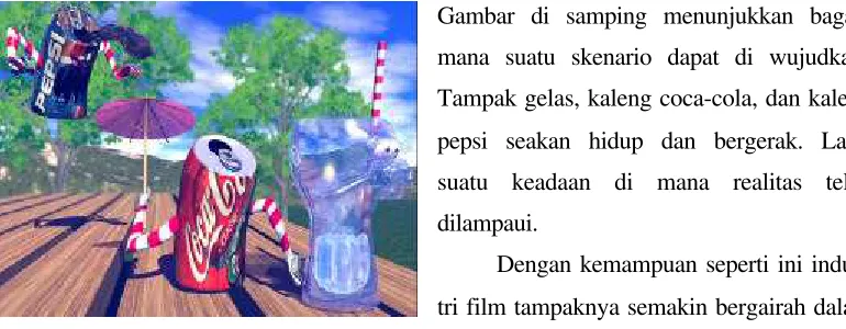 Gambar kiri di atas memperlihatkan bagaimana suatu objek diciptakan untuk