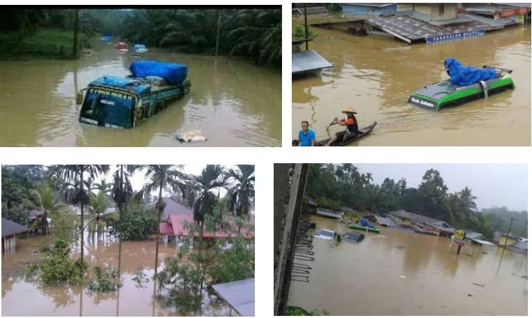 Gambar 4. Banjir Kapur IX yang berdampak sampai ke  Kec. Pangkalan Koto Baru 