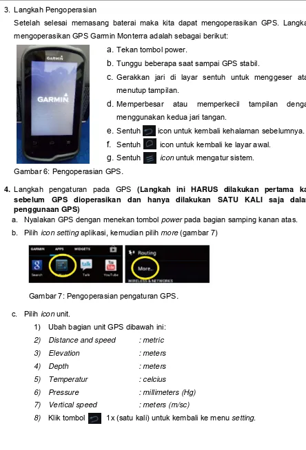 Gambar 7: Pengoperasian pengaturan GPS. 
