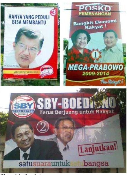 Gambar 5, 6, 7. Baliho Calon Presiden  