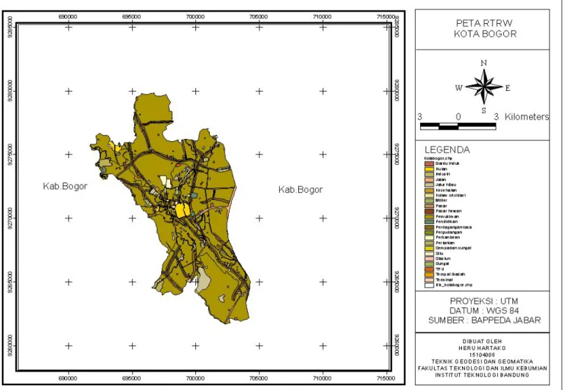 Gambar 3.16  Peta RTRW Kota Bogor