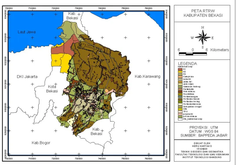 Gambar 3.22  Peta RTRW Kabupaten Bekasi 