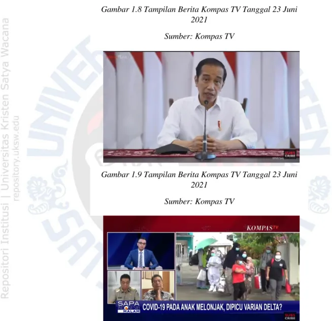 Gambar 1.10 Tampilan Berita Kompas TV Tanggal 24 Juni  2021  