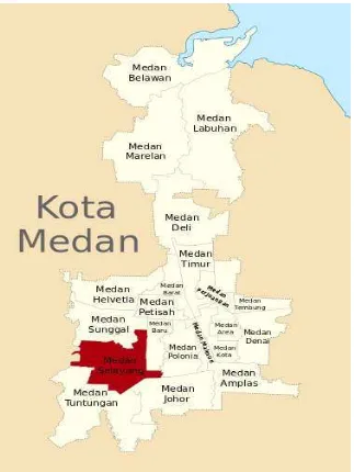 Gambar 3.1. Peta Kecamatan Medan Selayang 