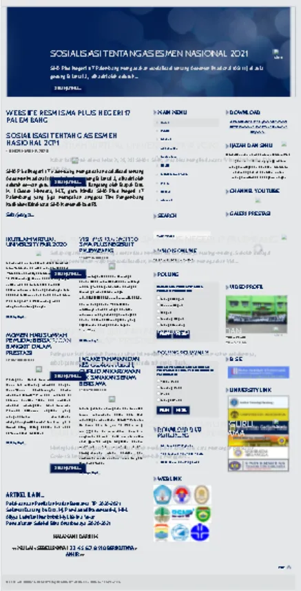 Gambar 11. Tampilan website lama di  komputer 