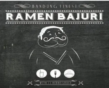 GAMBAR 1.1  Logo Ramen Bajuri  Sumber : ramen bajuri.com, 2016 