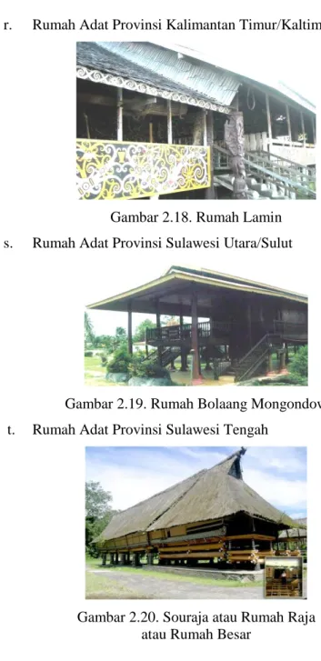 Gambar 2.18. Rumah Lamin  s.   Rumah Adat Provinsi Sulawesi Utara/Sulut 