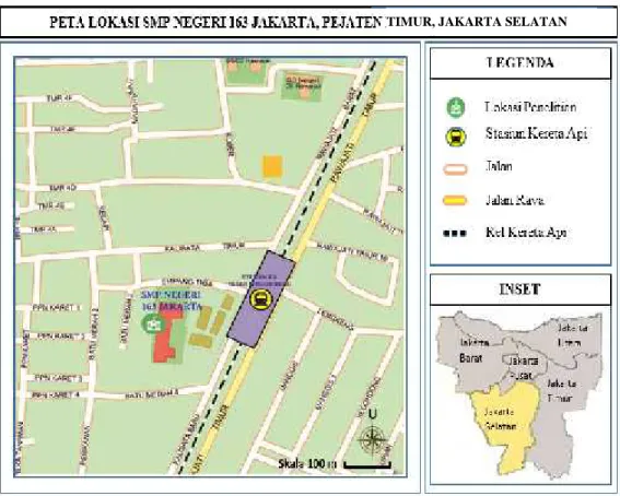 Gambar 4.1 Peta Lokasi SMP Megeri 163 Jakarta