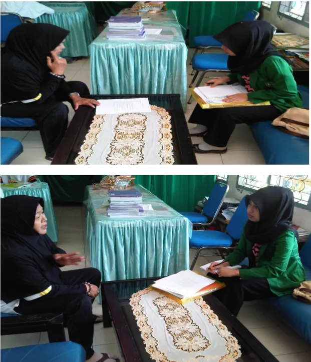 Foto Ketika Melakukan Wawancara Dengan Guru Pendidikan Agama Islam   di SMP Negeri 13 Makassar 
