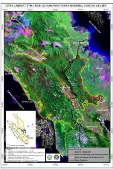 Gambar 1. Peta Kawasan Taman Nasional Gunung Leuser (Sumber : Dok. YOSL-OIC, 2011) 