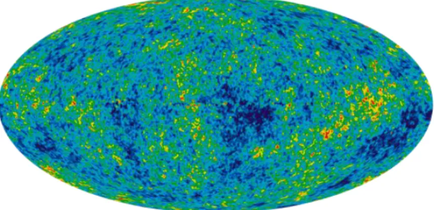 Gambar 2.2: Cosmic Microwave Background atau sebuah relik ca- ca-haya dari awal penciptaan alam semesta, diobservasi pada tahun 1964 oleh Penzias dan Wilson menggunakan teleskop radio dengan panjang gelombang gamma