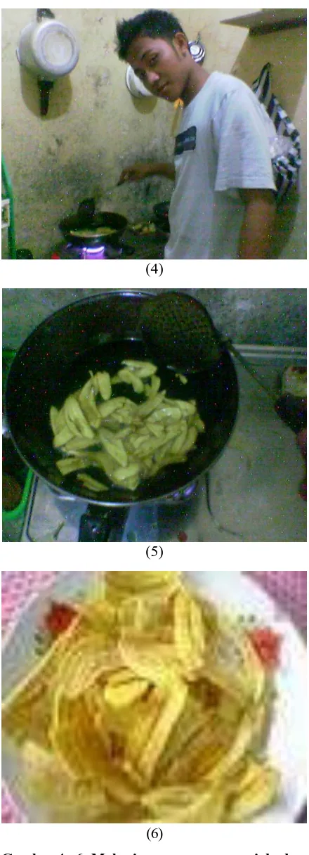 Gambar 4 - 6. Mahasiswa yang menjalankan usaha produksi kripik pisang ”UD Dharma Pratama”
