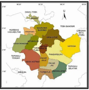 Gambar 4.1.peta lokasi Kabupaten Tapanuli Utara 