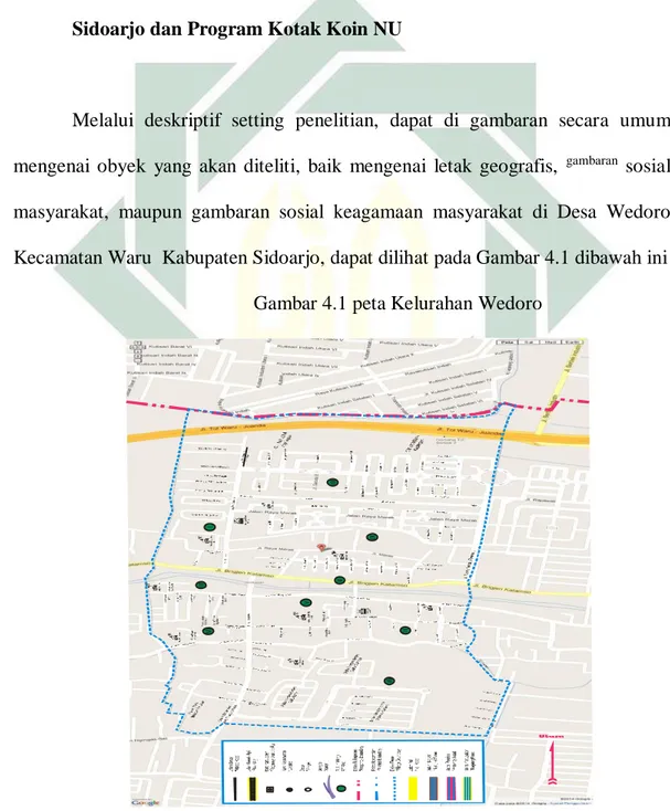 Gambar 4.1 peta Kelurahan Wedoro  