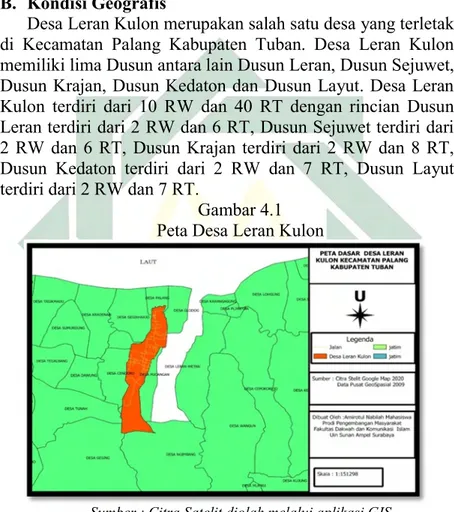 Gambar 4.1  Peta Desa Leran Kulon 