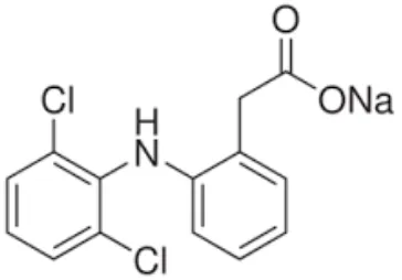 Gambar 1.  Rumus struktur Natrium Diklofenak 