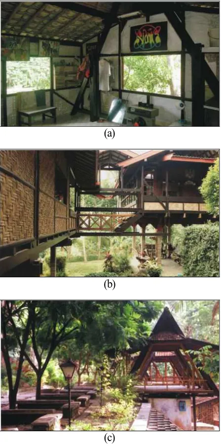 Gambar 2. (a). Pemukiman Tepi Kali Code, 1983-1987 konsep penataan kawasan kota, peran-cangan dengan metode partisipatif; (b)