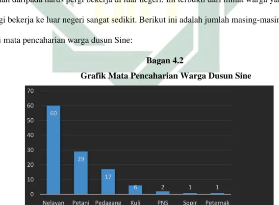 Grafik Mata Pencaharian Warga Dusun Sine 