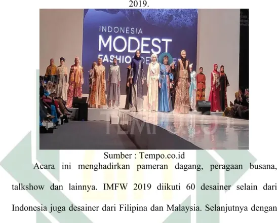 Gambar VII. Peragaan Busana pada Indonesia Modest Fashion Week  2019. 