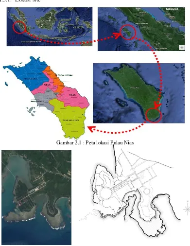 Gambar 2.1 : Peta lokasi Pulau Nias 