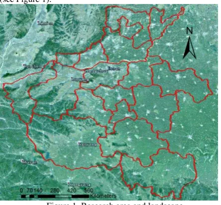 Figure 1. Research area and landscape 