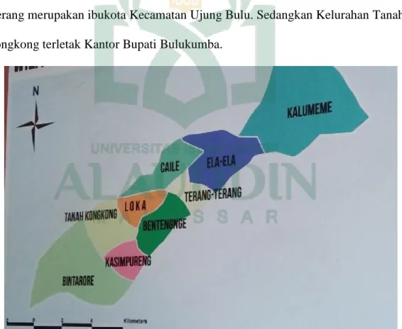 Gambar  4.1  Peta  Wilayah  Kerja  Puskesamas  Caile  Kecamatan  Ujung  Bulu  Kabupaten Bulukumba 