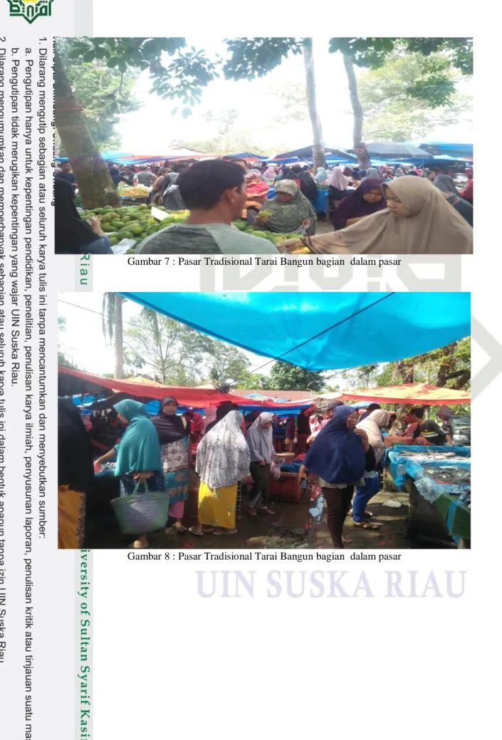 Gambar 7 : Pasar Tradisional Tarai Bangun bagian  dalam pasar 