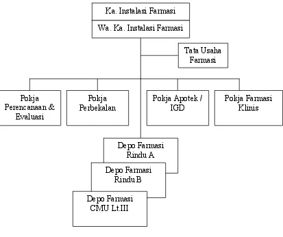 Gambar 3.2. Struktur Organisasi Instalasi Farmasi RSUP H. Adam Malik 
