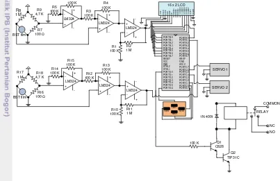 Gambar 35. Rangkaian keseluruhan elektronika sistem pengering otomatis 