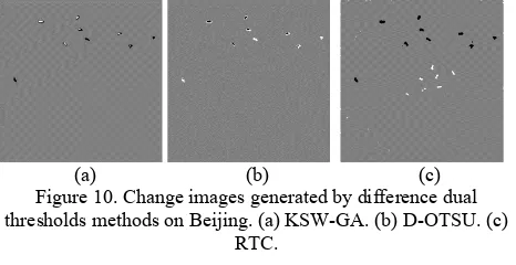 Figure 10. Change images generated by difference dual 