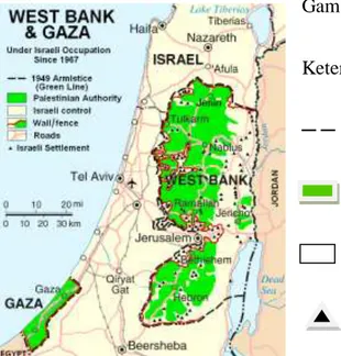 Gambar di atas dapat memperlihatkan bahwa dari tahun ke tahun wilayah  Israel  semakin  meluas,  Bertambahnya  wilayah  Israel  tidak  sesuai  dengan  pembagian  wilayah  yang  dilakukan  oleh  PBB  ditahun  1948