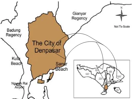 Figure 1. Case Study Area – The City of Denpasar  