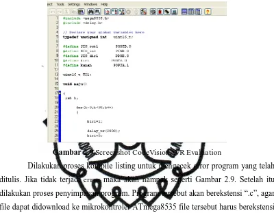 Gambar 2.9 Screenshot CodeVisionAVR Evaluation 