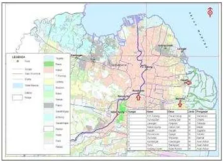 Gambar 1. Peta Stasiun Penakar Hujan Kota Surabaya Sumber: PU Bina Marga dan Pematusan Kota Surabaya, 2017 