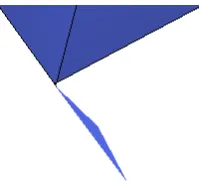 Figure 3. Polyhedral sliver created from IFC deﬁned CSG