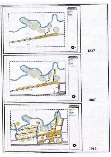 Gambar 4.1 Perkembangan Kawasan Kesawan 1837-1912 