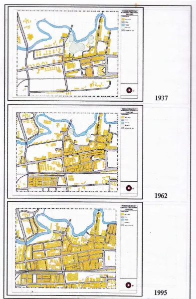 Gambar 4.2 Perkembangan Kawasan Kesawan 1937-1995 