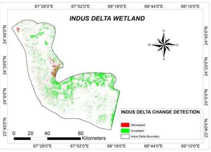 Table 2: Area of landcover classes at Indus delta wetland  