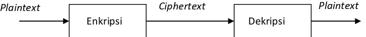 Gambar 2.1. Skema Proses enkripsi dan dekripsi (Schneier, 1996) 