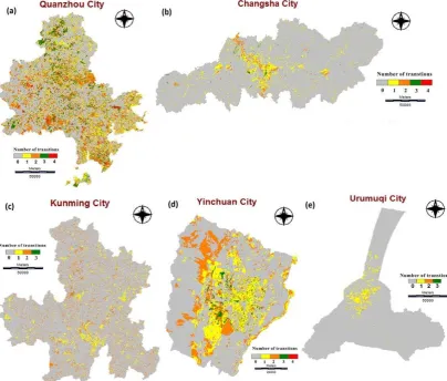 Figure 3. The Incidents map in the typical cities.  