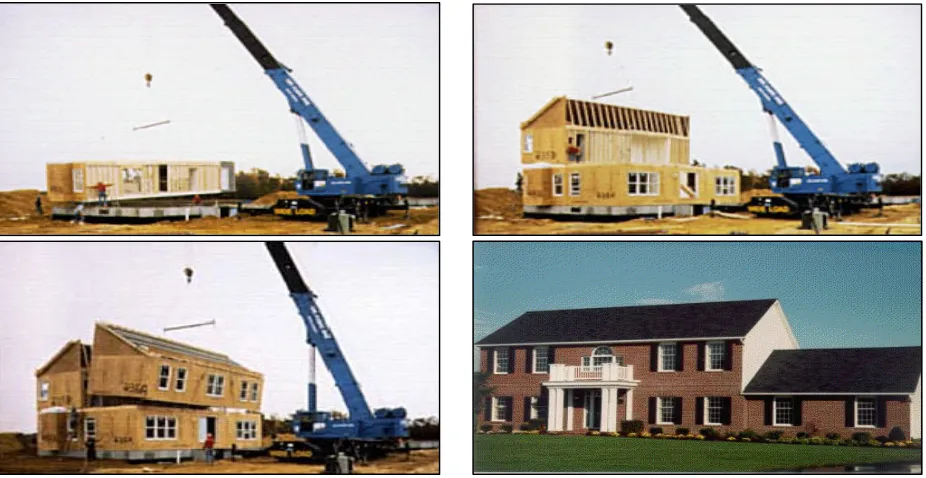 Figure 1. Typical erection of modular home (source : Building System Council, USA) 