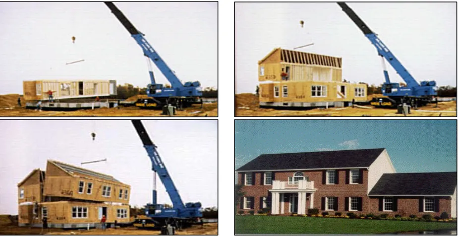 Figure 1. Typical erection of modular home (source : Building System Council, USA) 