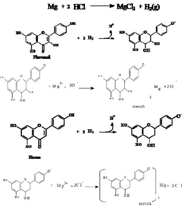 Gambar 1. Reaksi flavonoid