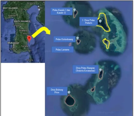 Gambar 1. Peta Lokasi KKN ENJ 2018 di Kecamatan Pulau Sembilan Sinjai 