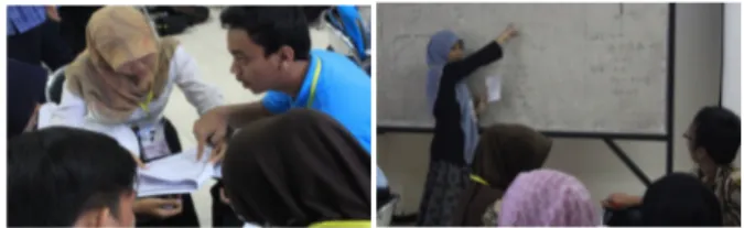 Gambar 12. Mahasiswa memberi pendapat, ide,  atau sanggahan baik di proses diskusi kelompok 