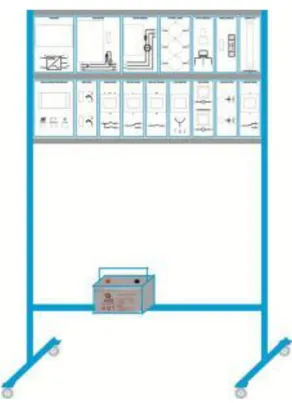 Gambar 3. Desain kontruksi trainer instalasi listrik 